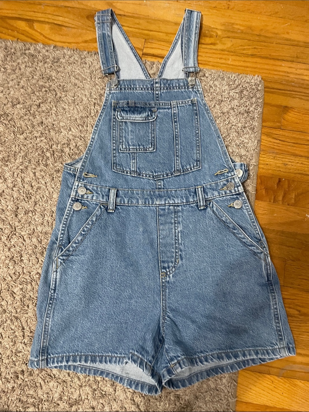 Cotton On Classic Womens Denim Shortalls - Blue